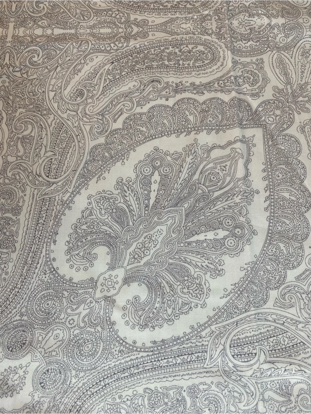 Neutral Paisley Luxury King Flat sheet 100% cotton India